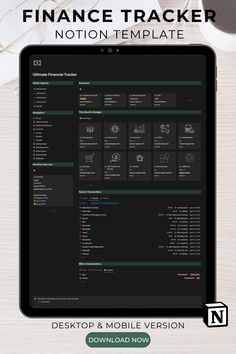 Finance Tracker Notion Template Finance Tracker, Set Goals, Budget Planner, Financial Planning, Life Changing