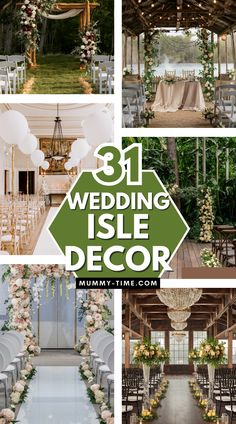 an image of a wedding aisle decorated with flowers and greenery