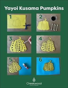 the instructions for how to make pumpkins with crocheted doily and yarn