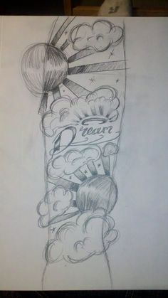 a pencil drawing of a tattoo design