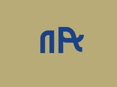 the letter n is made up of two blue letters on a beige background, and it appears to be an elephant