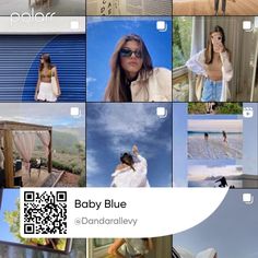 a collage of photos with people in the background and text that reads baby blue