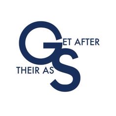 the logo for get after their as