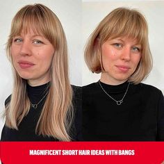 Bottleneck Bangs on Honey Blonde Bobbed Hair for Ladies with Rectangular Face Shapes 23 Haircut, Bob W Bangs, Honey Blonde Bob, Trending In 2023, Hair Styles For Fine Hair, Styles For Fine Hair, Short Bobs With Bangs, Short Haircuts With Bangs