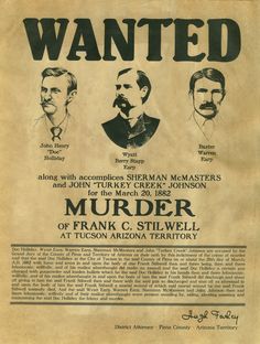 an old wanted poster with three men