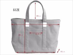 the size and measurements of a tote bag