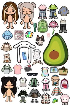 an image of various items that are cut out