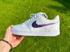 Nike Vision, Nike Shoes (men), Custom Nike, Custom Nikes, Purple