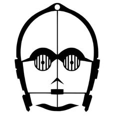 a black and white silhouette of a man's face with glasses on his head