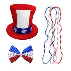 Sequined Uncle Sam Top Hat 4th of July Independence Day Patriotic Party Supplies Memorial Day Halloween Costume Accessories Specification: Name: Sequined Uncle Sam Top Hat Material: Sequin Cloth, or Dense Velvet Cloth, or Polyester Pattern: Star, Stripe Hat Circumference: 58cm/22.83inches Top Hat Size: 25cm*20cm*1cm/9.84inches*7.87inches*0.39inches Package Contents 1 x Hat or 1 Pair of Stockings or 1 x Hat + 1 x Bow Tie + 3 x Necklace or 1 x Hat + 1 x Bow Tie + 1 x X Back Elastic Suspenders or 1 Native American Headband, Independence Day Party, Fedora Style, Sequin Hat, Womens Cosplay, Independance Day, Hat Headband, Velvet Cloth, Halloween Costume Accessories