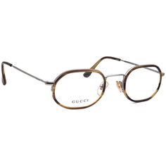 Condition: New.  . Brand: Gucci . Model: GG 1366 4HM . Color: Brown Horn/Gunmetal . Material: Acetate & Metal . Shape: Square. Hinge: Standard Non-Spring/Flex. Made in: Italy. Lenses: This frame has demo lenses. You will need to visit your optometrist to get it fitted with your own prescription or with lenses free from prescription. . Note: Does NOT come with case and/or accessories however the item will be shipped in sturdy packaging. . Size: Lens Width: 49 mm Bridge Size: 23 mm Lens Vertical: 35 mm Temple Length: 140 mm Overall Width: 134 mm Frame Vertical: 38 mm  . Gucci Model, Vintage Eyeglasses, Gucci Models, Eye Wear Glasses, Eyewear Design, Square Frame, Eyewear Frames, Square Frames, Eyewear Sunglasses