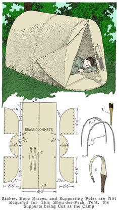 the instructions for how to make a tent