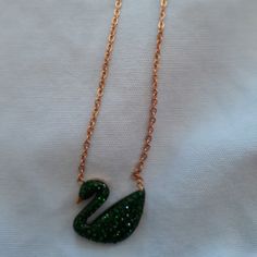 Brand New Duck Necklace Size 16 With Two Inch Extender. Made Stainless Steel. Duck Bracelet, Duck Necklace, Necklace Size, Girly Jewelry, Necklace Sizes, Green Gold, Green And Gold, Locket, Womens Jewelry Necklace