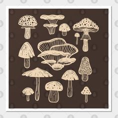 This is the perfect for anyone who is interested in mushrooms, fungi, foraging or anyone you know that is a cottagecore lover and has a unique sense of style. If you're a real cottagecore loving person, this design is for you!Featuring an illustration of mushrooms, this design is a cool option for wearing on forest walks or simply for everyday wear. Show your individuality, and unique nature by wearing this Cottagecore mushroom design. -- Choose from our vast selection of art prints and posters Mishroom Artwork, Forest Walks, Cottagecore Mushroom, Mushroom Design, Unique Nature, Poster Art, Stuffed Mushrooms, Print Design, Everyday Wear