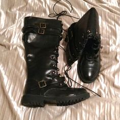 Reposhing This Item I Purchased From @Backstagemafia. Size Was Not Listed Correctly And They Were Too Small. Brand New And Unworn. No Tags. Questions? Leave A Comment Below! Boots With Buckles, Moto Boots, Winter 2024, Lace Up Boots, Leave A Comment, Fall Winter, Lace Up, Size 6, Women Shoes