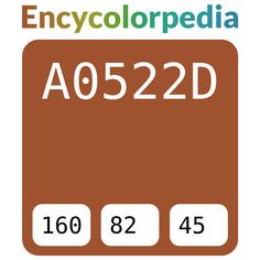 a brown card with the words, encycoloropedia ao522d