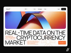 a web page with the words real time data on the crypt currency