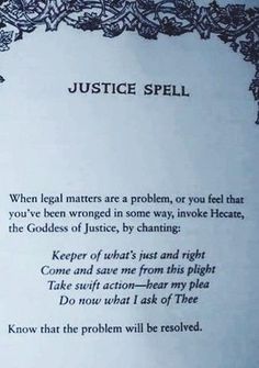 Hecate Justice Spell, Return Stolen Property Spell, Justice Spells Witchcraft, Spells For Karma, Justice Spells Witches, Pregnancy Spells Fertility, Tell The Truth Spell, Unbinding Spell, Justice Spell