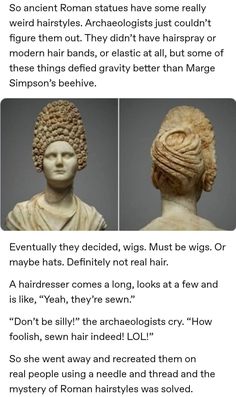 an article about the history of ancient roman hairstyles and how to use them