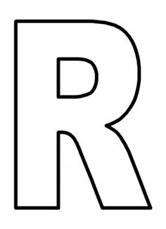 the letter r in black and white