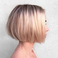 Easy Short Bob Hairstyles for Summer, Women Short Haircut Blond Ombre, Best Bob Haircuts, Popular Short Hairstyles, Short Bobs, Hair Styles 2017, Haircut Styles, Short Bob Haircuts