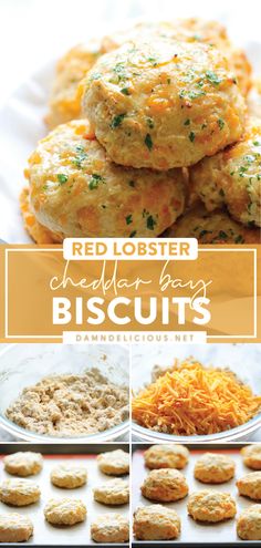 RED LOBSTER CHEDDAR BAY BISCUITS Red Lobster Cheddar Biscuits, Red Lobster Cheddar Bay Biscuits, Homemade Biscuits Recipe, Cheddar Bay Biscuits, Homemade Bread Recipes Easy, Cheddar Biscuits, Drop Biscuits, Homemade Biscuits, Red Lobster