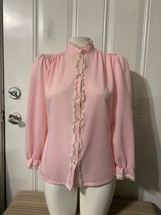 Very old blouse in great vintage condition. No tag but measurements are shown in photos. Message me if you have any questions. Returns are accepted with a 15% of restock fee. Buyer pays for return. No cancellations. Elegant Blouses Plus Size, Blouses Plus Size, Womens Blouses, Elegant Blouses, Pink Blouse, Plus Size Blouses, Womens Clothing Tops, Blouses For Women, Tops & Tees