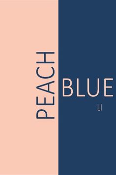 the words beach blue and pink are shown in two different color palettes, one with an