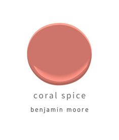 the color coral spice is shown on a white background with text that reads coral spice