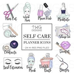 the self care planner is shown with various items for each individual to have on hand