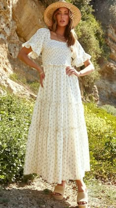 Sundress With Sleeves, Modest Spring Dresses, Floral High Low Dress, Short Sleeve Maxi Dresses, Midi Short Sleeve Dress, Tiered Maxi Dress, Maxi Dress With Sleeves, Dress Size Chart, Tiered Dress