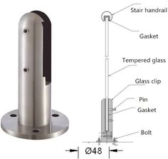 an image of a metal object with parts labeled