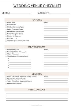 the wedding checklist is shown in black and white