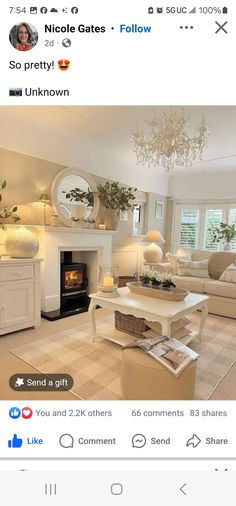 a living room filled with furniture and a fire place