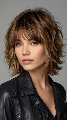 Medium-Length Shag Haircuts Shag Haircut For Thick Hair, Hair Maintenance Tips, Saving Techniques, Professional Tips, Hair Medium, Hair Essentials, Haircut For Thick Hair