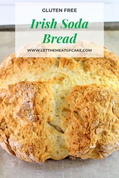 an irish soda bread is shown with the title overlaying it's image