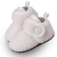 PRICES MAY VARY. Warm ＆ Cozy：Toddler slippers are made of high-quality fleece inside,fine fleece lining warms wraps the baby's feet, making them feel soft even without socks. The surface of the baby slippers is covered with short plush,with a warm fleece lining,which blocks the cold outside from the inside out.Keeps baby feel warm and comfortable while walking on cold hardwood floors. Easy to Wear:Toddler house slippers with wide durable hook ＆ loops strip closure making it super easy for toddle Baby First Walking Shoes, Toddler House, Flexible Shoes, Toddler Slippers, Non Slip Socks, Parents Baby, Baby Slippers, Baby Development, Ankle Support