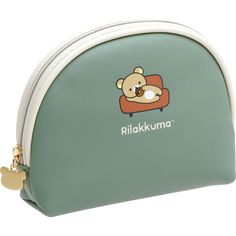 Perfect for Rilakkuma fans, the San-X Rilakkuma Tissue Case Pouch Ca45601 is a portable and cute accessory. This adorable pouch keeps tissues handy while adding a charming touch to your daily essentials. Ideal for bags or car use. Cute Portable Cosmetic Bag Gift, Cute Portable Cosmetic Bag For Gift, Cute Green Travel Pouch, Cute Green Coin Purse, Cute Green Coin Purse For Daily Use, Green Portable Pencil Case For Gift, Cute Green Zipper Pouch Pencil Case, Cute Cosmetic And Toiletry Pouch For Daily Use, Rilakkuma Bear