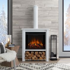 64.5 Inch Wall Mounted/Recessed Electric Fireplace Insert by Real Flam – Overstock Contemporary Electric Fireplace, White Electric Fireplace, Media Electric Fireplace, Modern Electric Fireplace, Indoor Electric Fireplace, White Fireplace, Freestanding Fireplace, Real Flame, Stove Fireplace