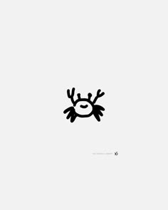 a black and white drawing of a reindeer's head