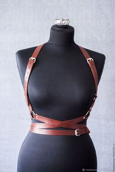 Brown Leather Harness Outfit, Diy Harness, Harness Fashion, Email Notification, Davao, Leather Lingerie, Body Harness, Leather Harness