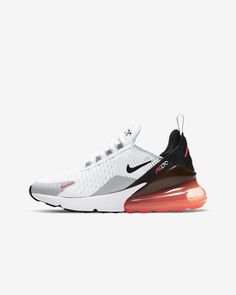 Nike Air Max 270 Big Kids' Shoe. Nike.com Nike Pro Maxes Shoes, August Hairstyles, Nike 270s, Airmax Shoes, Air 270, Shoes For School