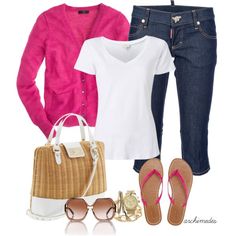 Spring Outfit Bright Pink Sweater, Spring Look, Spring Day, Fashion Kids, Spring Outfits Casual, Spring Summer Outfits, Look Chic, Spring Summer Fashion