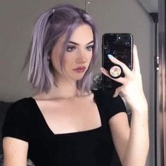 Lilac And Black Hair, Elise Callisto, Addy Prentiss, Orchid Hair Color, Ruthless Boys Of The Zodiac, Cyberpunk Hair, Purple Hair Color Ideas, Pastel Purple Hair, Purple Hair Color