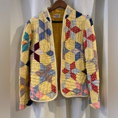 An Original By Kwik-Koats Quilt Coat Handmade. Flaws Pictured. Pit To Pit 21 Inches Length 25 Inches T-167 Quilt Coats, Quilt Jacket Pattern, Quilted Sweatshirt Jacket, Quilted Jacket Pattern, Amsterdam Fashion, Quilted Sweatshirt, Quilted Clothing, Quilt Coat, Quilted Clothes