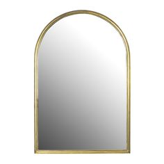 an arch shaped mirror is shown against a white background