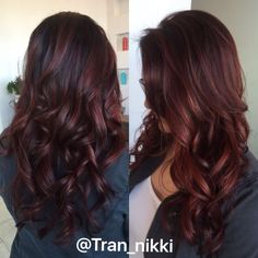 Hair Color Hairstyles, Color Hairstyles, Dark Auburn, Hair Color Auburn, Burgundy Hair, Brown Highlights