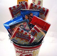 the popcorn bucket is full of movies and snacks