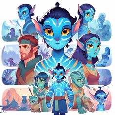 avatars are featured in this poster for the animated movie avatar, which is based on avatar