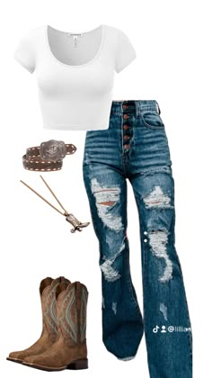 Country Girl Outfits For School, Country Clothes Women, Country Girl Clothes, Country Outfits Girls, Cute Country Girl Outfits, Fall Country Outfits, Cow Girl Outfits, Country Girl Outfits, Western Outfit Ideas